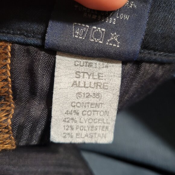 Principle Denim Allure Dark Wash High Rise Wide Leg Jeans Size 27 - Picture 8 of 8